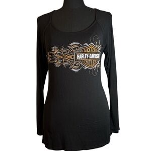 Harley-Davidson Scoop Neck Long Sleeve Women’s Medium